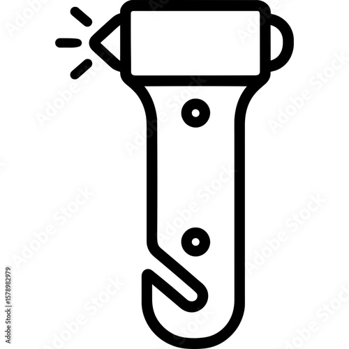 Car escape tool outline icon vector