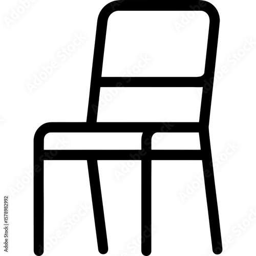 Chair outline icon vector