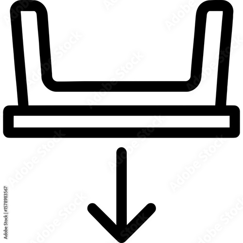 Inverted position outline icon vector