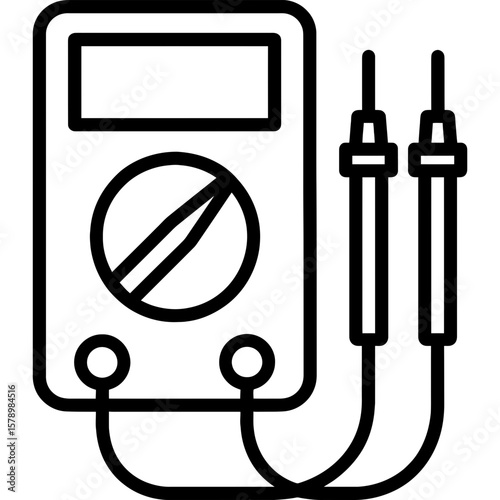 Multimeter outline icon vector