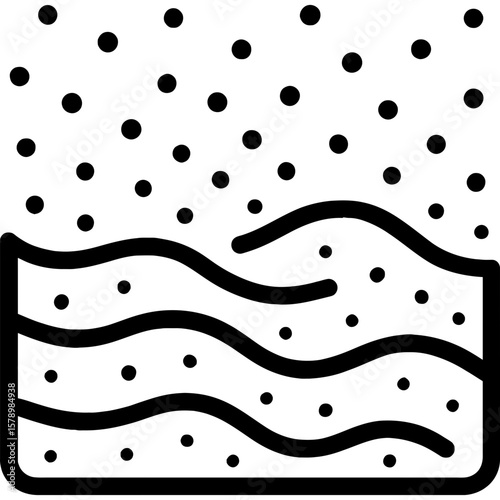 Sand texture outline icon vector
