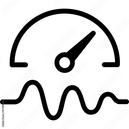 Variable speed outline icon vector