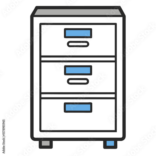 vector file cabinet icon