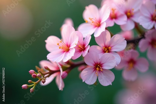 Delicate blossoms arranged in precise triangular formations , shape, summer