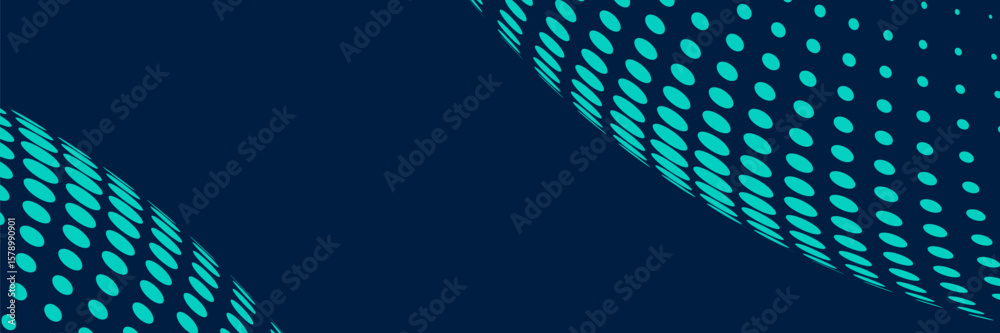 Obraz premium Vector background with color abstract wave dots
