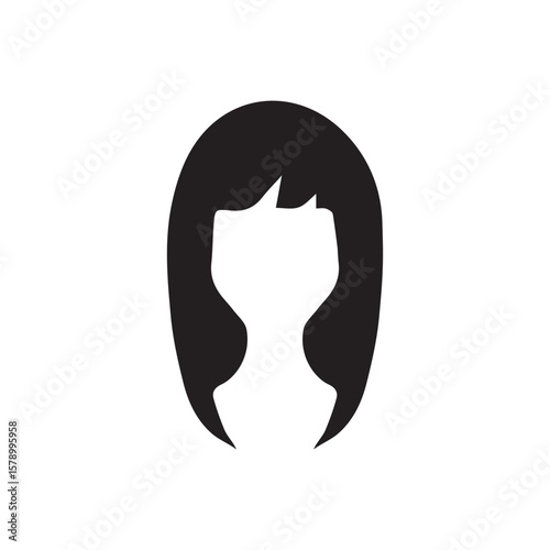 Vector silhouette Person, black color isolated on white background. Vector illustration