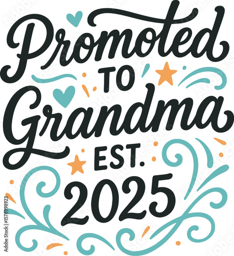 Promoted to Grandma Est. 2025 – Funny Grandma Gift Design, New Grandma Shirt Idea