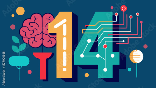 14   Artificial Intelligence Brain Circuit Design  Illustration Concept