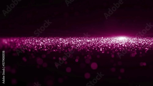 Shining magenta particles glimmer and drift softly against a dark backdrop, ideal for elegant motion graphics or glowing text overlays.