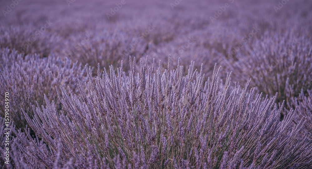 Obraz premium Cool lilac tint sits peacefully on light painted field