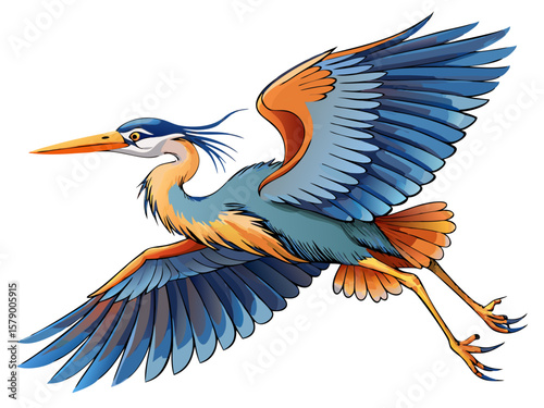 vector illustration of an illustration of a bird