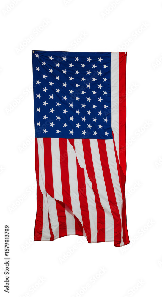 Fototapeta premium Isolated Transparent United States Flag America Patriotic Symbol Banner