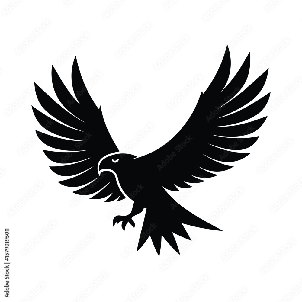 Obraz premium minimal-flying-eagle-vector-illustration-include-a.eps
