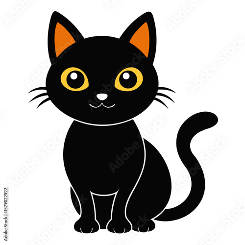 black cat cartoon