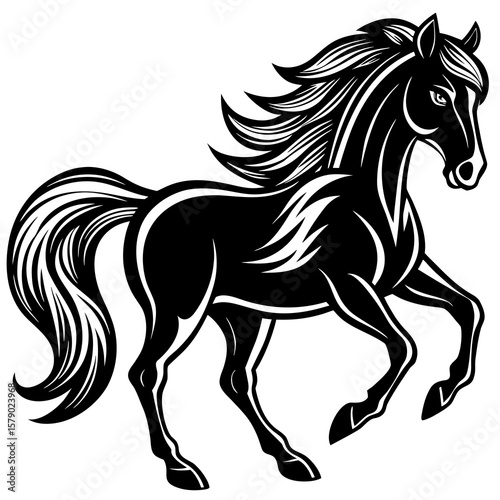 horse silhouette vector