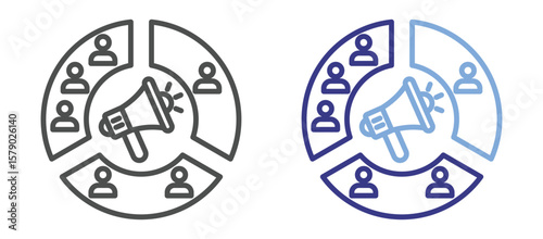 Market segmentation icon color
