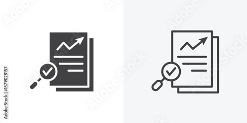 Auditors icon. collection of editable stroke line and solid flat styles.