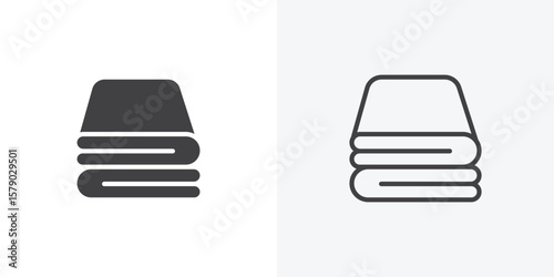 blanket icon. collection of editable stroke line and solid flat styles.