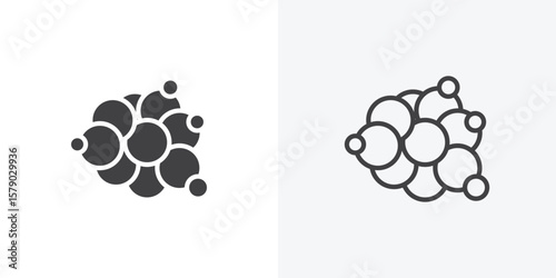 Cancer icon. collection of editable stroke line and solid flat styles.