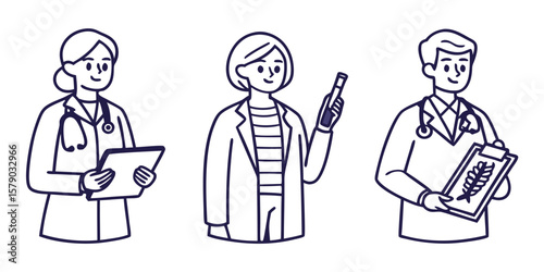Doctors with medical equipment healthcare stethoscope