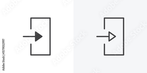 Inside icon. collection of editable stroke line and solid flat styles.