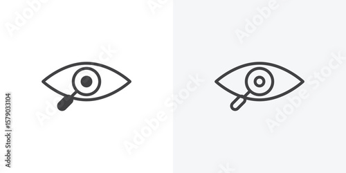 Investigation icon. collection of editable stroke line and solid flat styles.