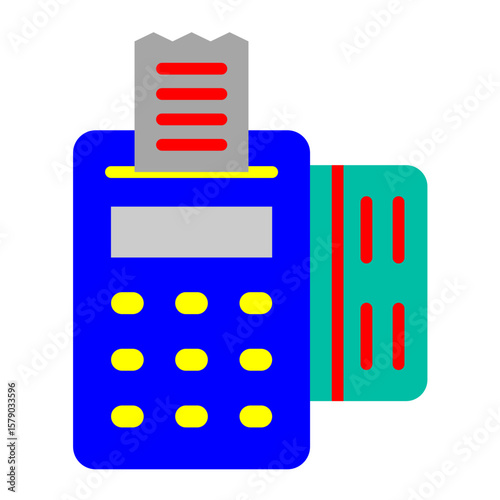 Pos Terminal Vector Design Icon Style