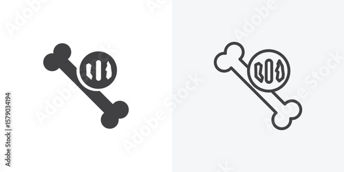 Multiple myeloma icon. collection of editable stroke line and solid flat styles.