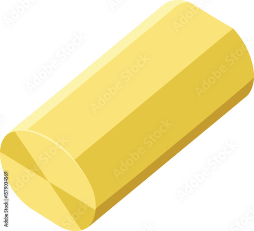 Herbal Tea Steam Aromatics Isometric Illustration of a Golden Cylinder, Perfect for Design Projects and Presentations