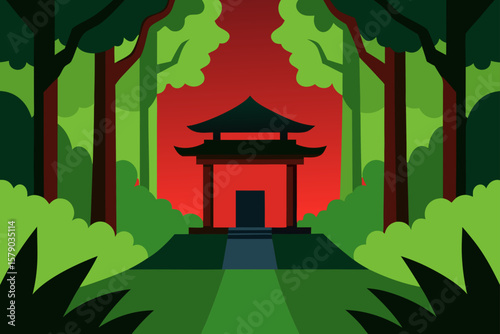 ancient shrine hidden among trees