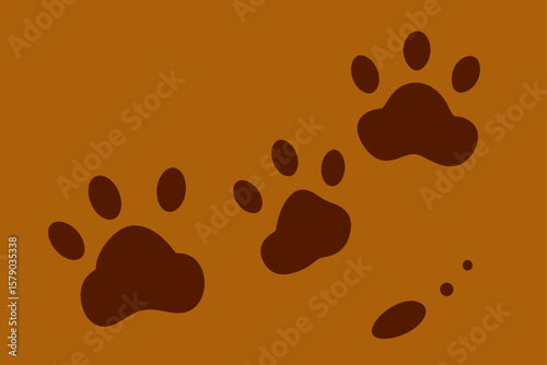 faint outline of animal tracks in mud