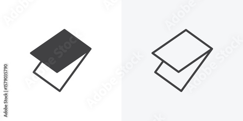 Roof window icon. collection of editable stroke line and solid flat styles.