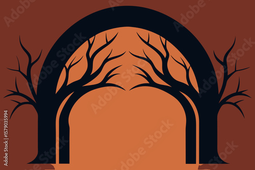 tree branches forming dark archway