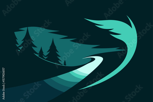 wind howling through dark forest pass