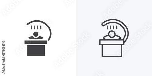 Solarium icon. collection of editable stroke line and solid flat styles.