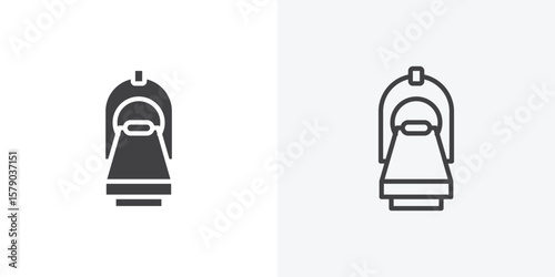 Tomography icon. collection of editable stroke line and solid flat styles.