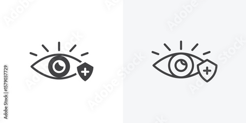 Vision insurance icon. collection of editable stroke line and solid flat styles.