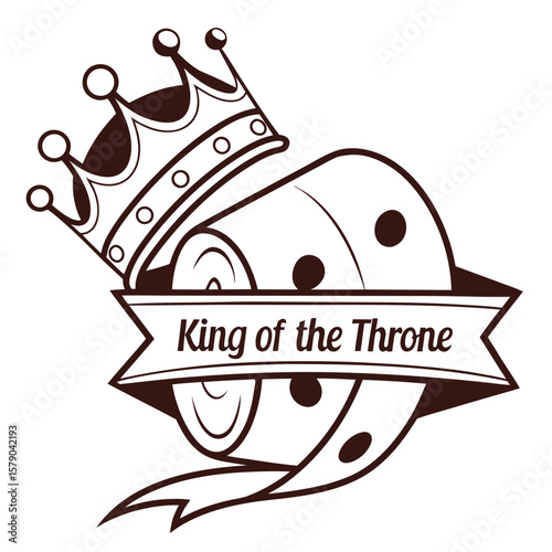 Royal Dice: King of the Throne - Vector Graphic
