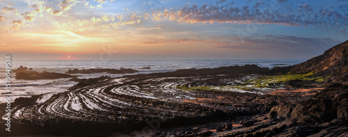 Natural amphitheater on beach (Algarve, Portugal).