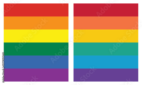 Gay pride movement rainbow banner flag flat vector illustration for apps and websites . Vector Illustration . EPS 10 . 