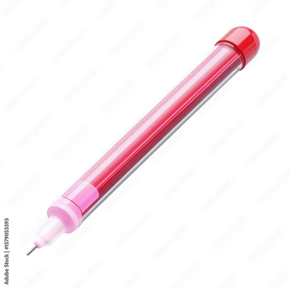 Pink microblading pen precision cosmetic makeup tool illustration isolated on transparent background Pink microblading pen precision cosmetic makeup tool illustration isolated on transparent background