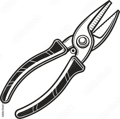 Isolated metal knife vector illustrations featuring sharp blades and black handles, ideal for cutting tools and multipurpose equipment like a Swiss army penknife or multitool