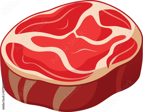 Artisan Bread Design Graphics Delicious Juicy Raw Beef Steak, Perfect for Grilling or Pan-Searing