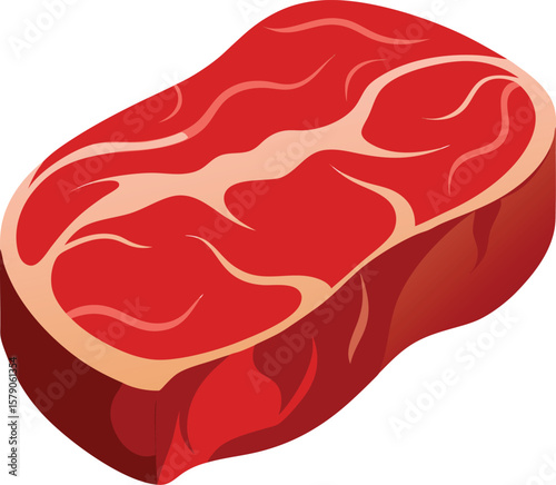 Artisan Bread Design Graphics Juicy, Raw Beef Steak, Ready for Grilling or Searing, Premium Cut of Meat, Delicious and...