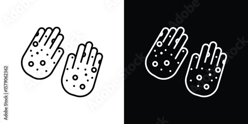 Foto Rash hand icon