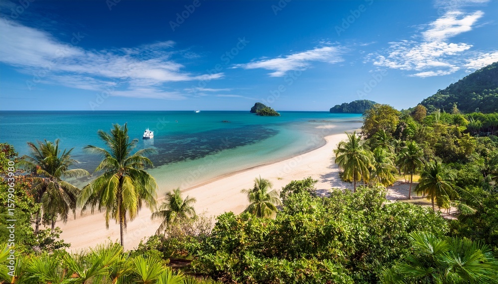 laem haad beach on koh yao yai in summer thailand laem haad beach on koh yao yai in summer thailand