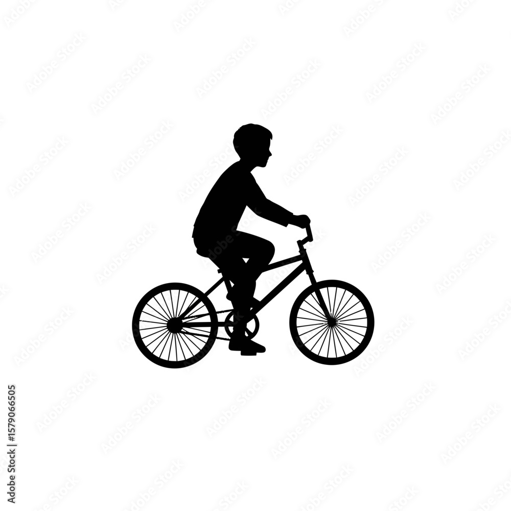 Silhouette of Cyclist: A minimalist silhouette of a cyclist, captured in stark black against a contrasting background, exudes a sense of motion, freedom, and the joy of cycling. Silhouette of Cyclist: A minimalist silhouette of a cyclist, captured in stark black against a contrasting background, exudes a sense of motion, freedom, and the joy of cycling.