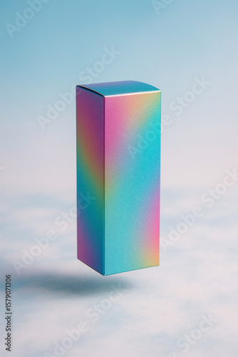 Floating Iridescent Product Box - Futuristic Packaging & Design