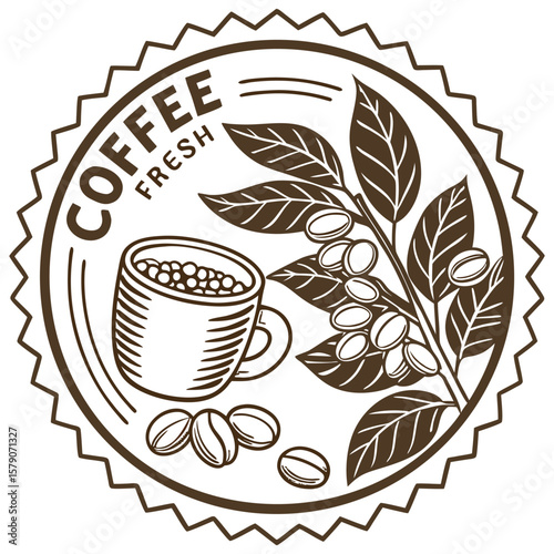 Vintage Coffee Emblem Logo
