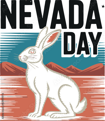 Nevada Day T-shirt design, Native American Day is a holiday in the U.S. states of California and Nevada, South Dakota,